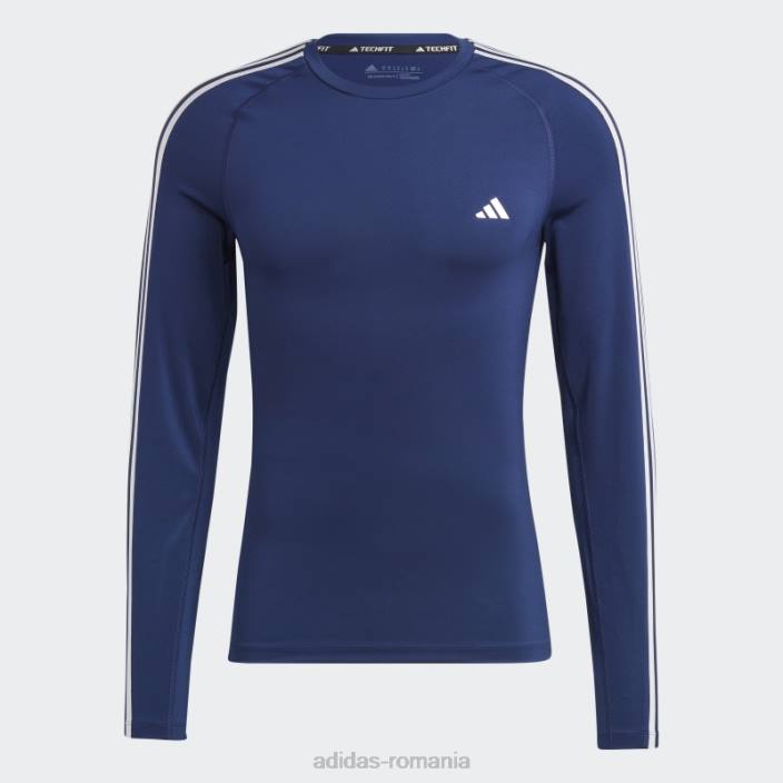 Adidas Tricou de antrenament techfit cu 3 dungi albastru închis bărbați albastru inchis 2JBN20581