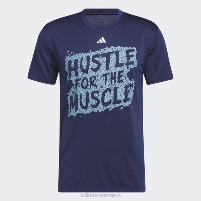 Adidas Tricou grafic de antrenament cu mânecă scurtă, de culoare albastru închis bărbați albastru inchis 2JBN20674