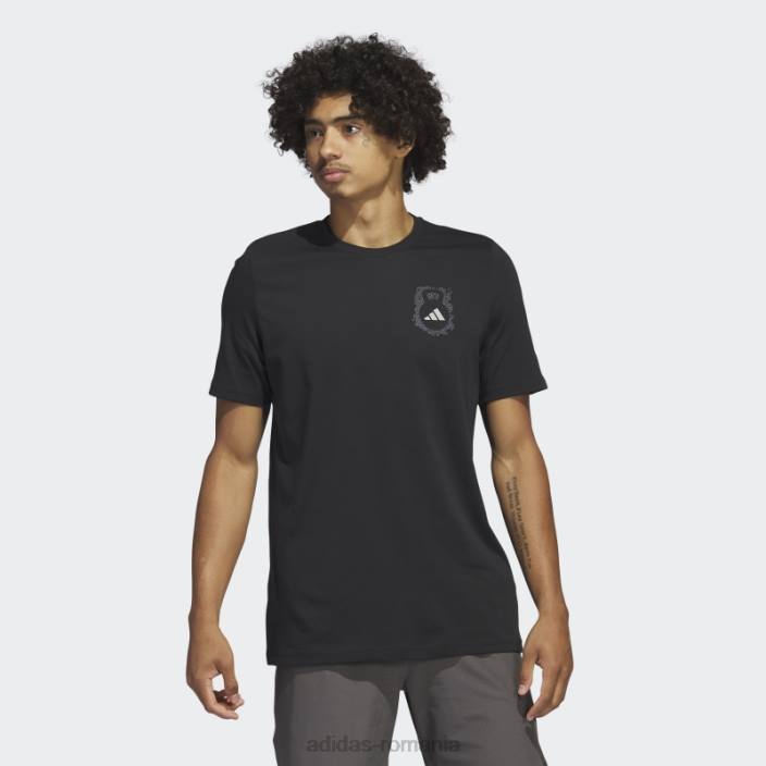 Adidas Tricou negru cu mânecă scurtă Gator pentru antrenament aeroready bărbați negru 2JBN20713