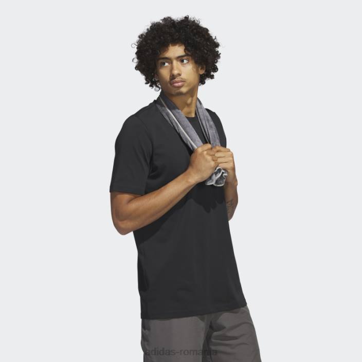Adidas Tricou negru cu mânecă scurtă Gator pentru antrenament aeroready bărbați negru 2JBN20713
