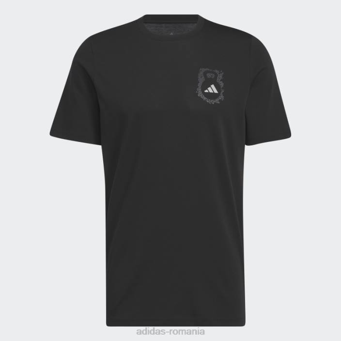 Adidas Tricou negru cu mânecă scurtă Gator pentru antrenament aeroready bărbați negru 2JBN20713