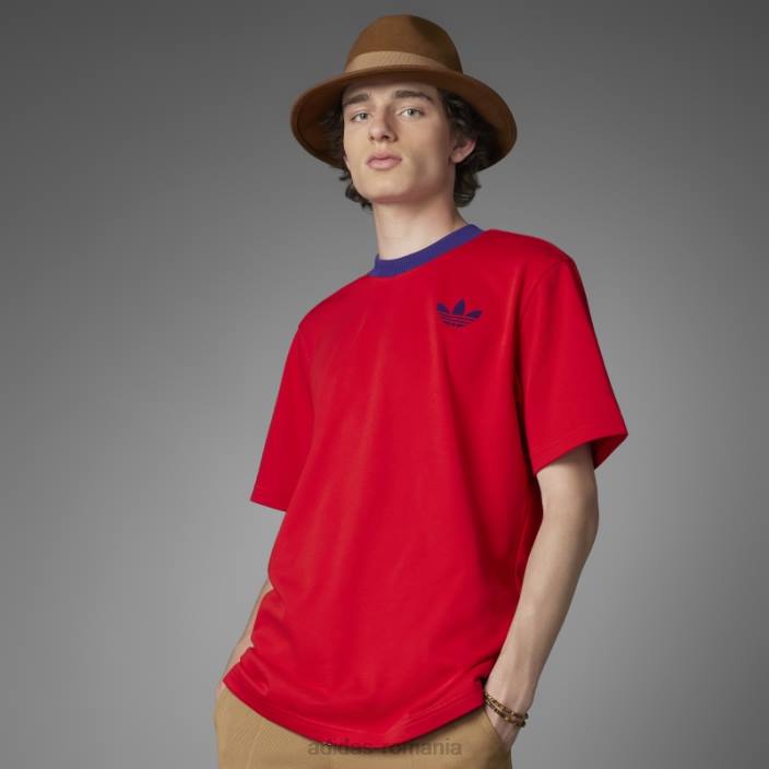 Adidas adicolor heritage now tee trefoil mare stacojiu bărbați stacojiu 2JBN20408