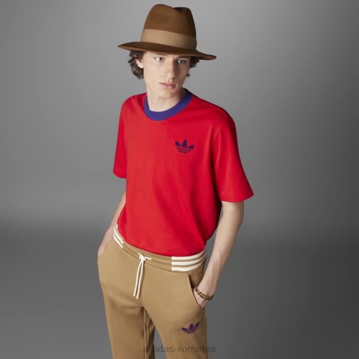 Adidas adicolor heritage now tee trefoil mare stacojiu bărbați stacojiu 2JBN20408