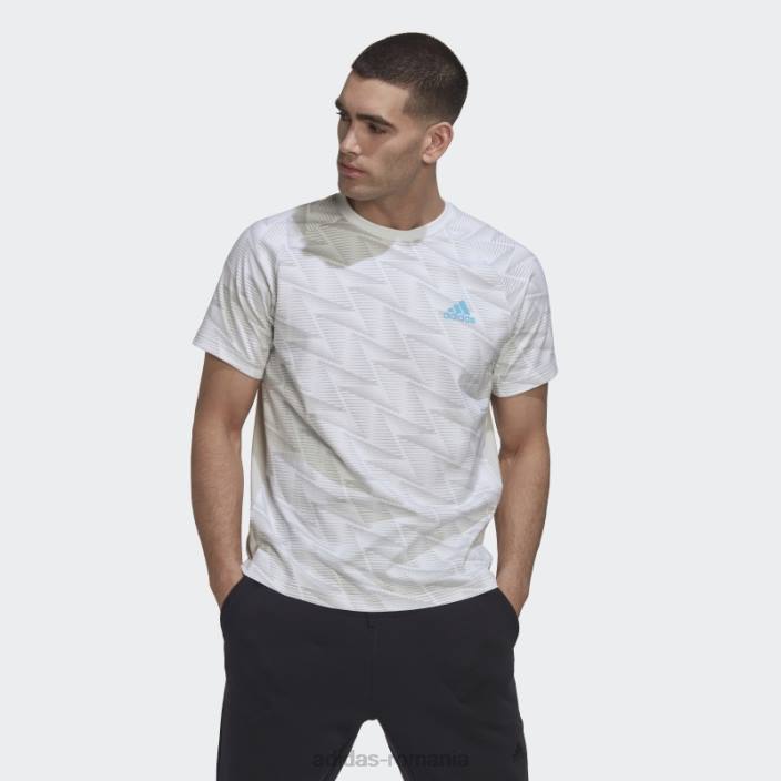 Adidas conceput pentru gameday travel tricou alb adidas bărbați alb/gri 2JBN20154
