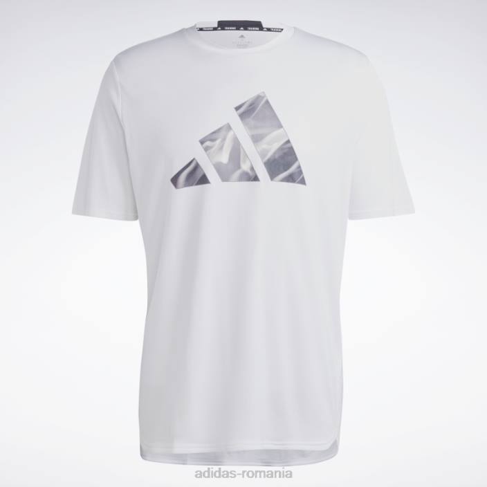 Adidas conceput pentru mișcare hiit antrenament tricou alb bărbați alb negru 2JBN20269