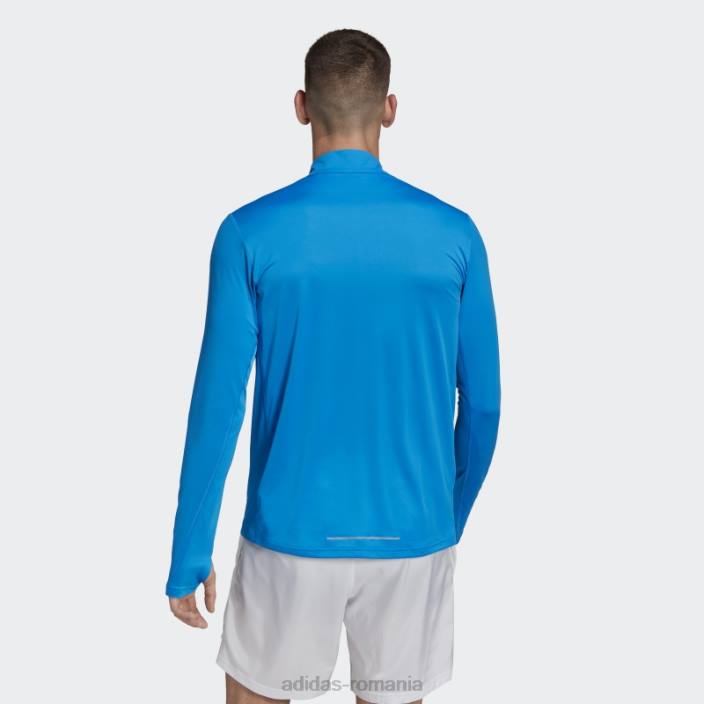 Adidas own the run 1/2 fermoar tricou cu mânecă lungă blue rush bărbați papură albastră 2JBN20221