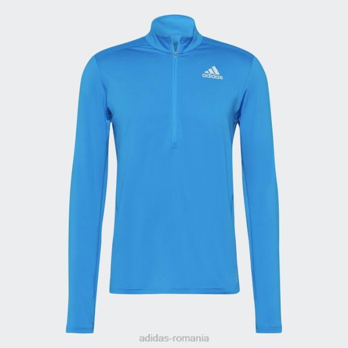 Adidas own the run 1/2 fermoar tricou cu mânecă lungă blue rush bărbați papură albastră 2JBN20221