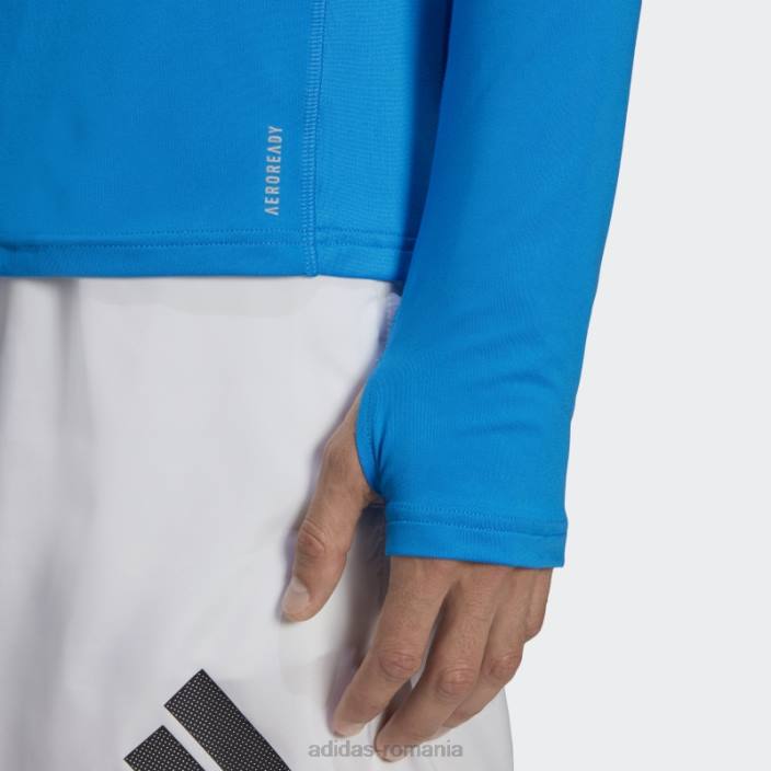 Adidas own the run 1/2 fermoar tricou cu mânecă lungă blue rush bărbați papură albastră 2JBN20221