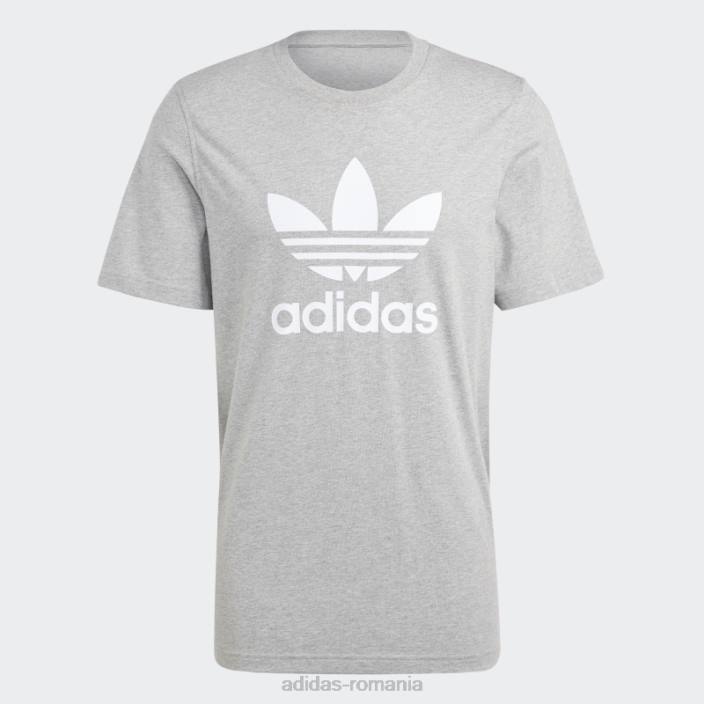 Adidas tricou adicolor classics trefoil gri mediu bărbați gri mediu 2JBN20594