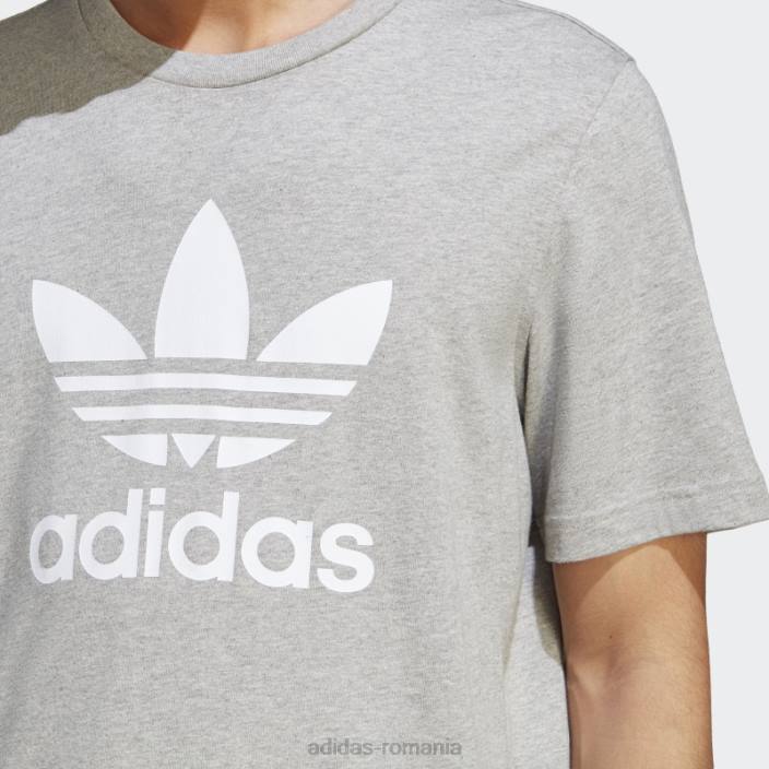 Adidas tricou adicolor classics trefoil gri mediu bărbați gri mediu 2JBN20594