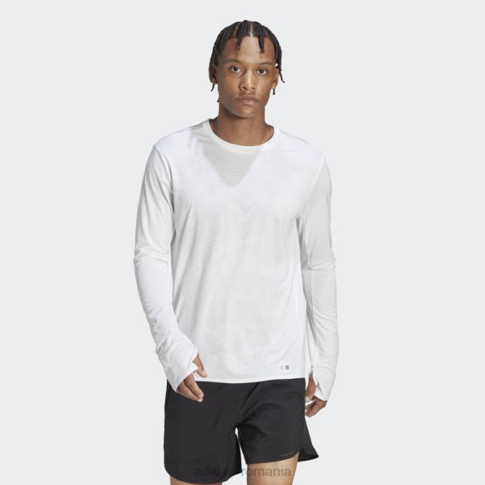 Adidas tricou alb făcut pentru a fi refăcut pentru alergare cu mânecă lungă bărbați alb 2JBN20603