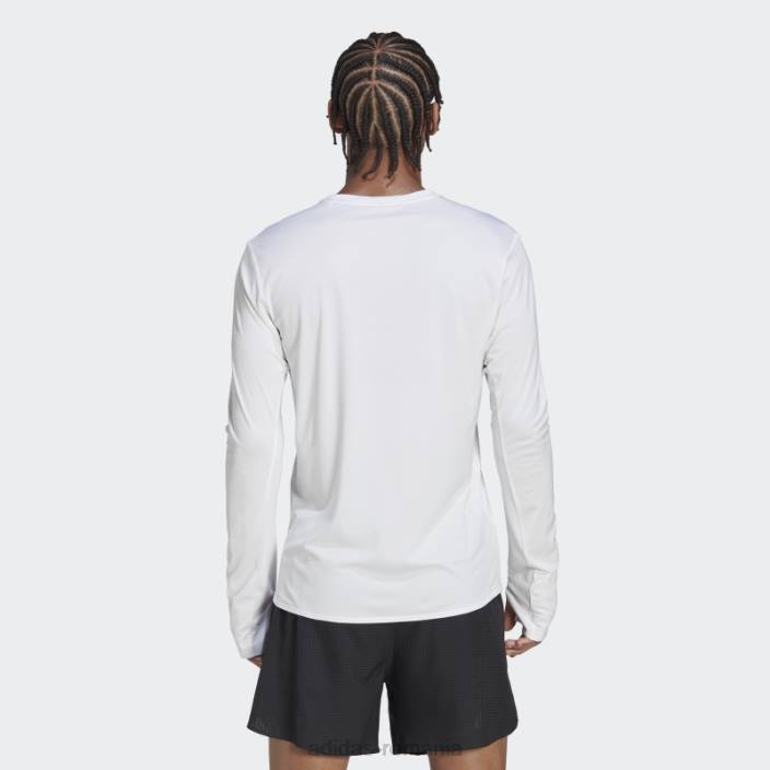 Adidas tricou alb făcut pentru a fi refăcut pentru alergare cu mânecă lungă bărbați alb 2JBN20603