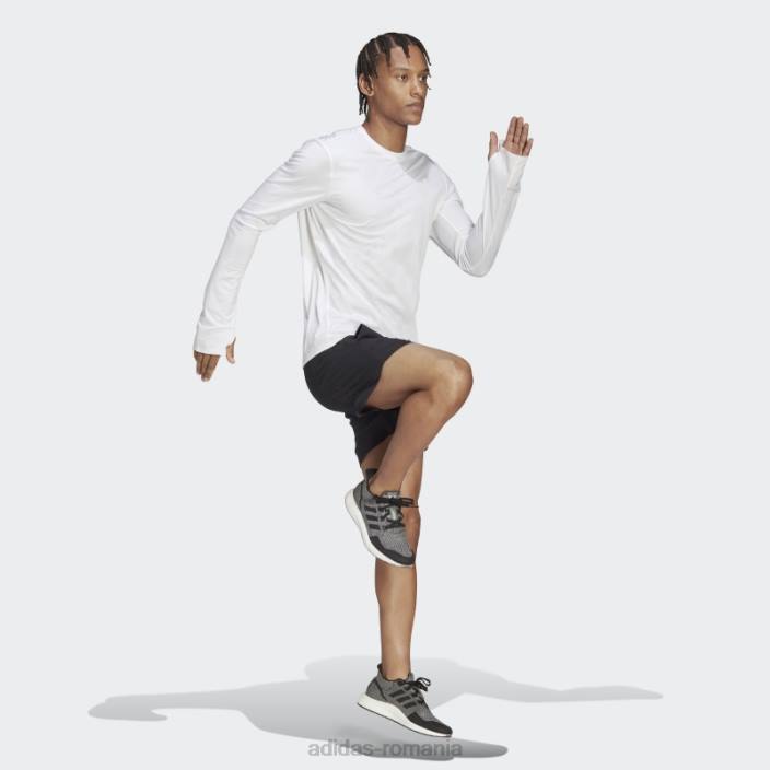 Adidas tricou alb făcut pentru a fi refăcut pentru alergare cu mânecă lungă bărbați alb 2JBN20603
