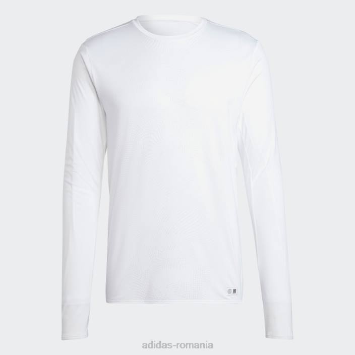 Adidas tricou alb făcut pentru a fi refăcut pentru alergare cu mânecă lungă bărbați alb 2JBN20603
