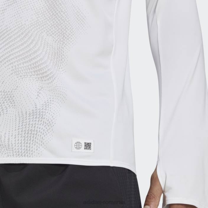 Adidas tricou alb făcut pentru a fi refăcut pentru alergare cu mânecă lungă bărbați alb 2JBN20603