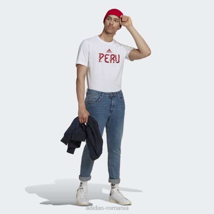 Adidas tricou alb pentru Cupa Mondială FIFA 2022 Peru adidas bărbați alb 2JBN20853