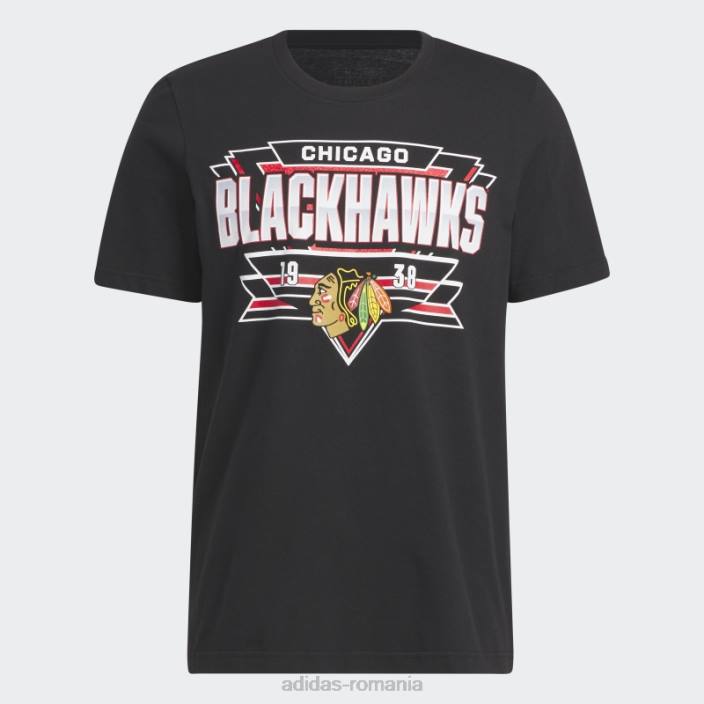 Adidas tricou blackhawks playmaker negru adidas bărbați negru/multi 2JBN20214