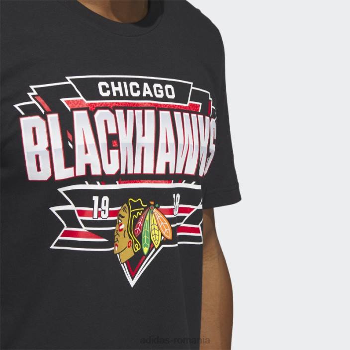 Adidas tricou blackhawks playmaker negru adidas bărbați negru/multi 2JBN20214