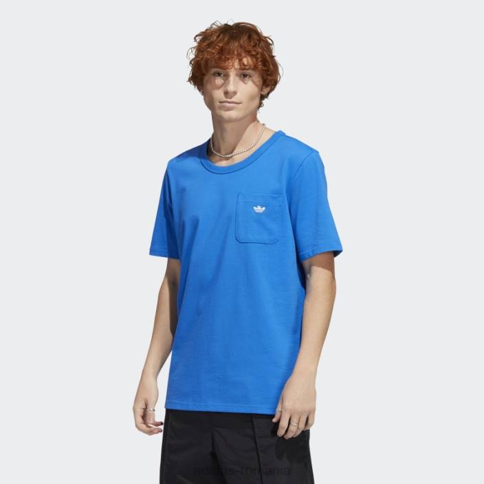 Adidas tricou cu buzunar grea shmoofoil pasăre albastră adidas bărbați pasăre albastră/albă 2JBN20541
