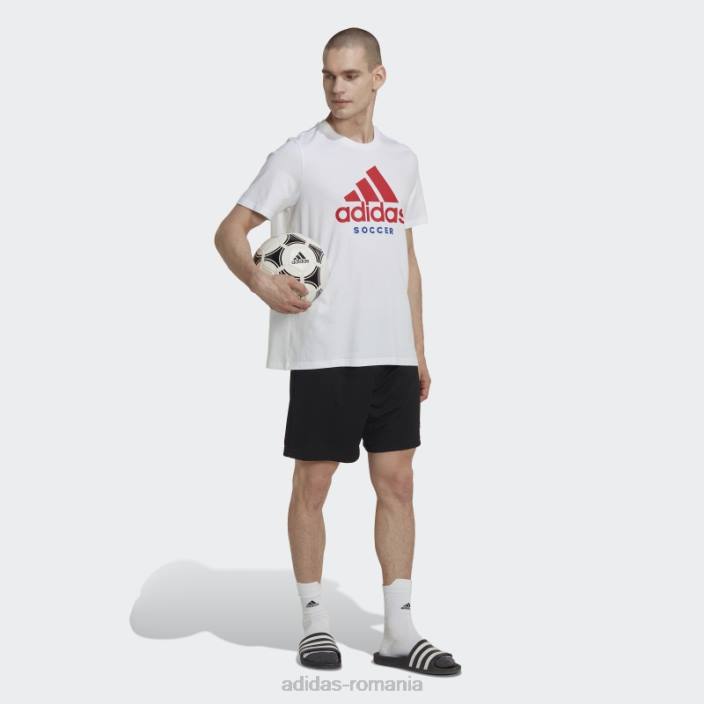 Adidas tricou cu logo de fotbal alb bărbați alb 2JBN20557