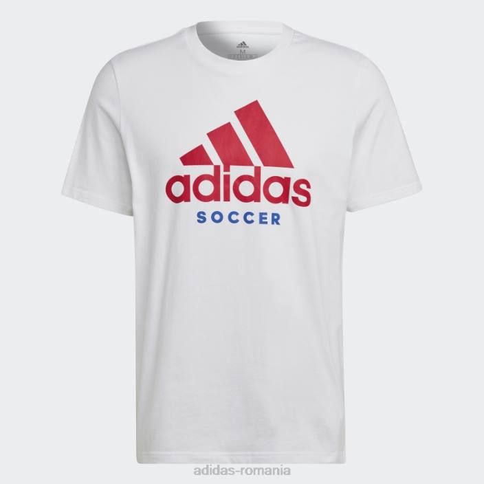 Adidas tricou cu logo de fotbal alb bărbați alb 2JBN20557