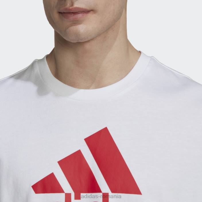 Adidas tricou cu logo de fotbal alb bărbați alb 2JBN20557