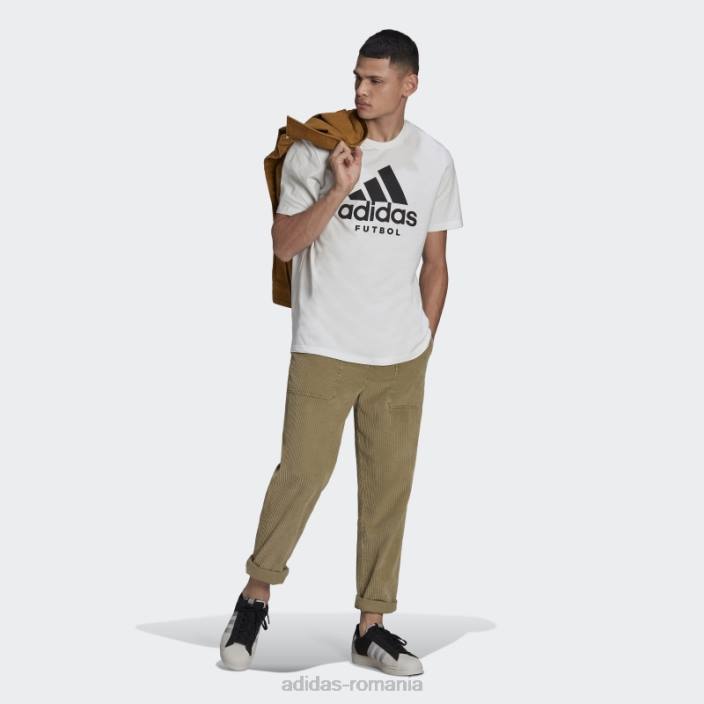 Adidas tricou cu logo futbol adidas alb bărbați alb 2JBN20514