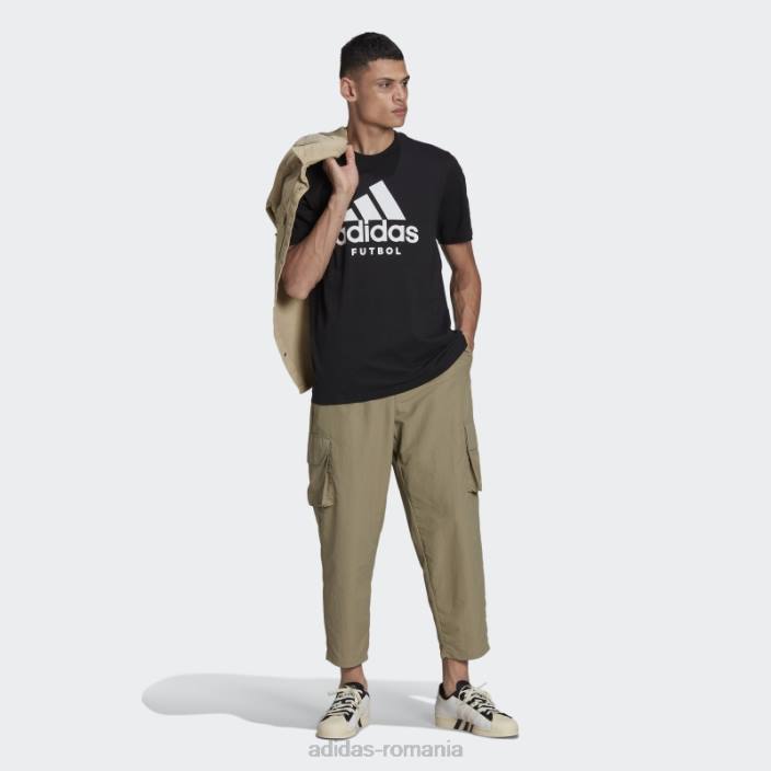 Adidas tricou cu logo futbol negru bărbați negru 2JBN20618