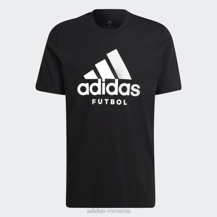 Adidas tricou cu logo futbol negru bărbați negru 2JBN20618