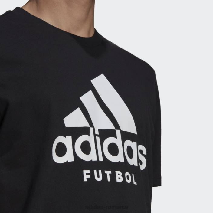 Adidas tricou cu logo futbol negru bărbați negru 2JBN20618