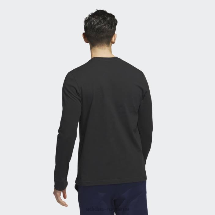 Adidas tricou cu mânecă lungă Black Sun Devils bărbați negru/multi 2JBN20692