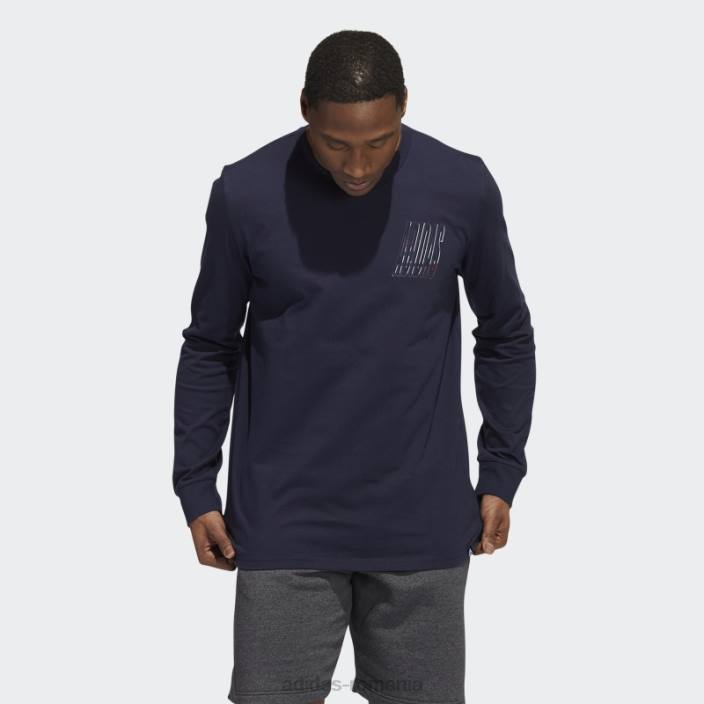 Adidas tricou cu mânecă lungă cu grafic sportiv ink dynamic bărbați cerneală 2JBN20225