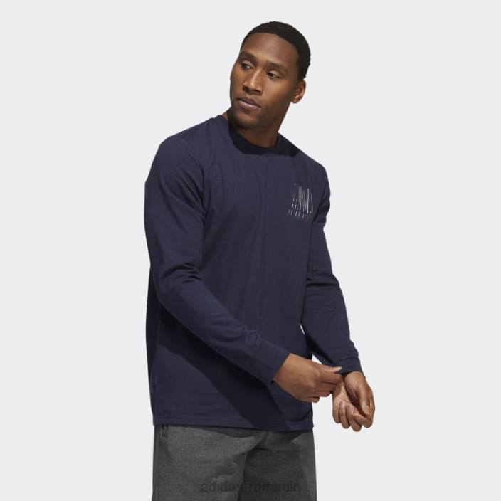 Adidas tricou cu mânecă lungă cu grafic sportiv ink dynamic bărbați cerneală 2JBN20225