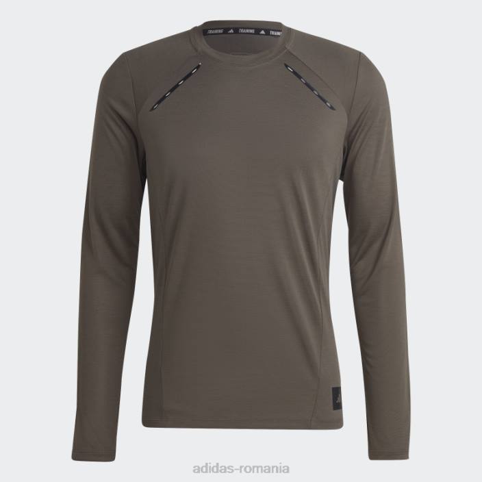Adidas tricou cu mânecă lungă de antrenament olive best of adi bărbați măsline 2JBN20549