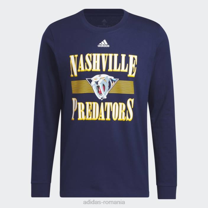 Adidas tricou cu mânecă lungă de la prădători bleumarin bărbați navy/nhl-npr-51q 2JBN20590