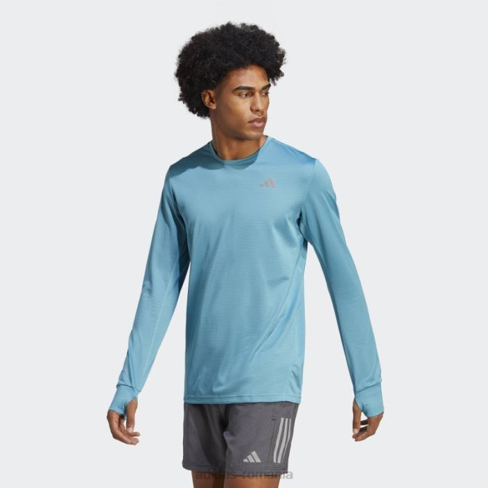 Adidas tricou cu mânecă lungă own the run albastru bărbați albastru 2JBN20624