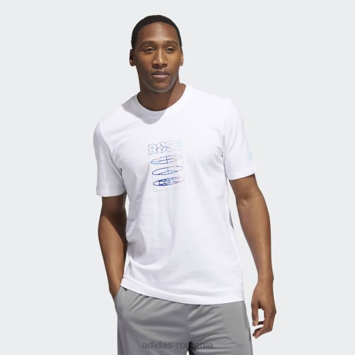 Adidas tricou cu trandafir alb bărbați alb 2JBN20542