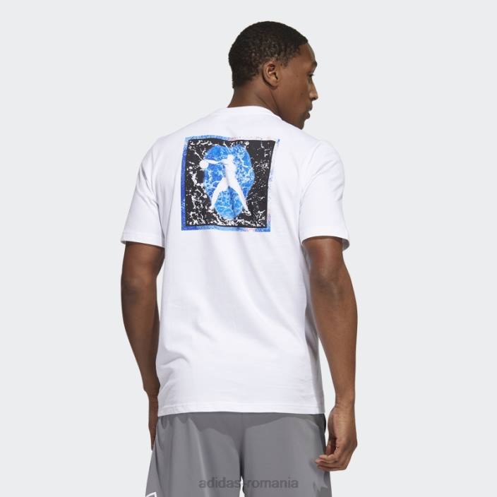 Adidas tricou cu trandafir alb bărbați alb 2JBN20542