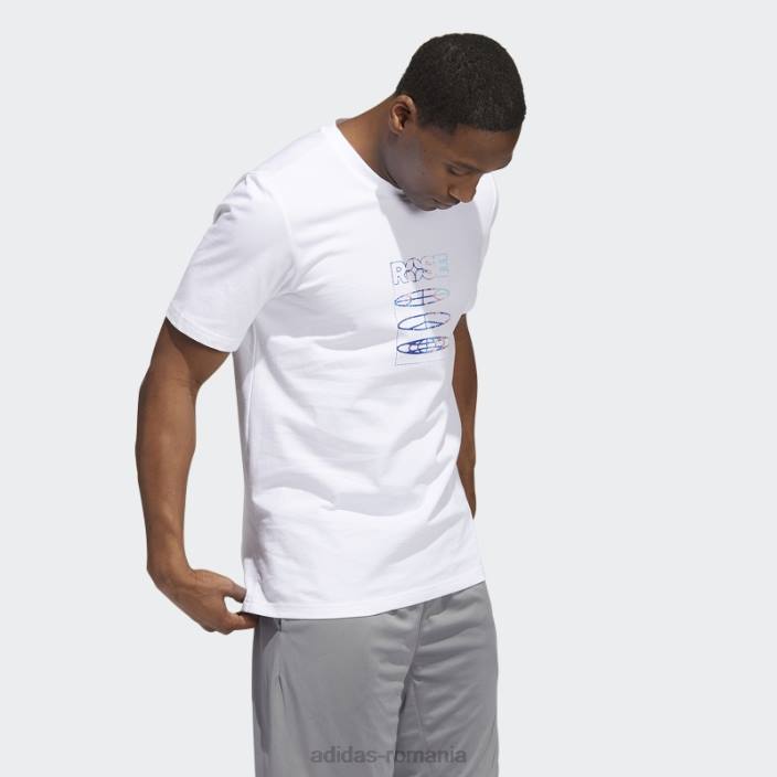 Adidas tricou cu trandafir alb bărbați alb 2JBN20542