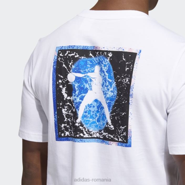 Adidas tricou cu trandafir alb bărbați alb 2JBN20542