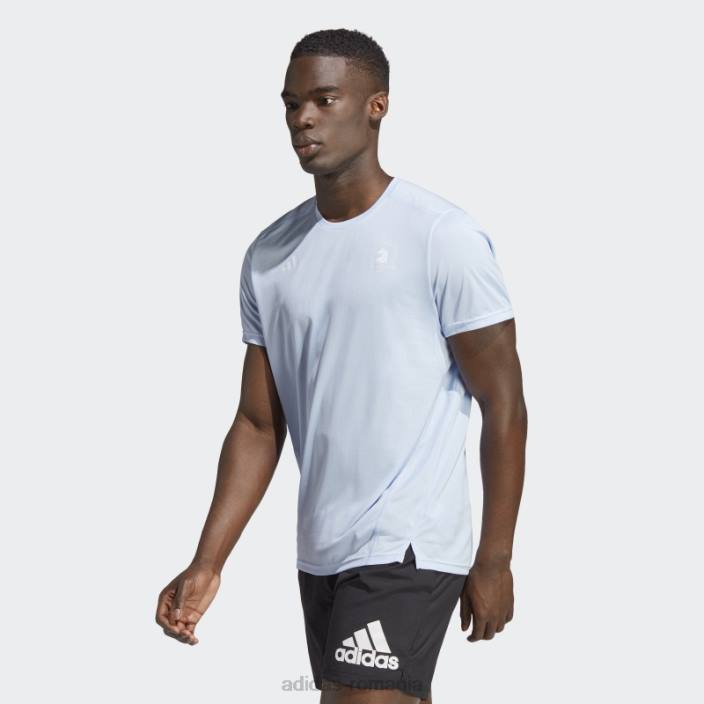 Adidas tricou de alergare blue Dawn Boston Marathon adidas bărbați zori albastre 2JBN20265