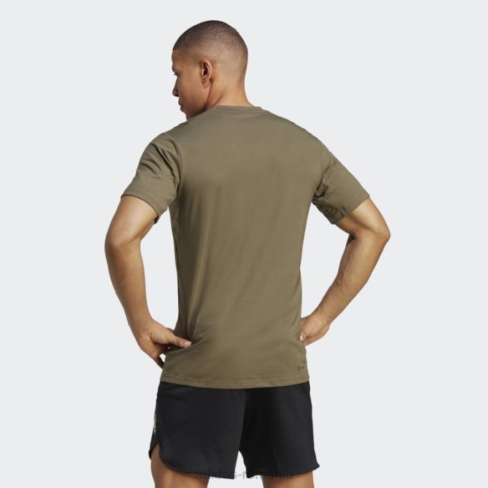 Adidas tricou de antrenament cu logo sezonier train essentials olive adidas bărbați măsline 2JBN20586