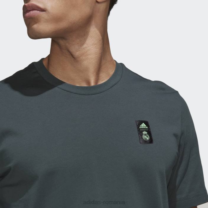 Adidas tricou din bumbac grea real madrid tiro 21 lifestyler verde bărbați verde 2JBN20852