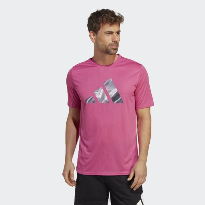 Adidas tricou fucsia conceput pentru mișcare hiit antrenament bărbați fucsia/negru 2JBN20632