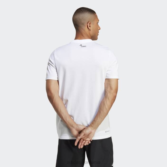 Adidas tricou grafic aeroready tenis alb bărbați alb 2JBN20288