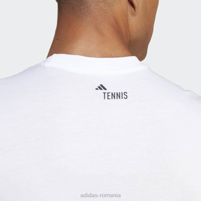 Adidas tricou grafic aeroready tenis alb bărbați alb 2JBN20288
