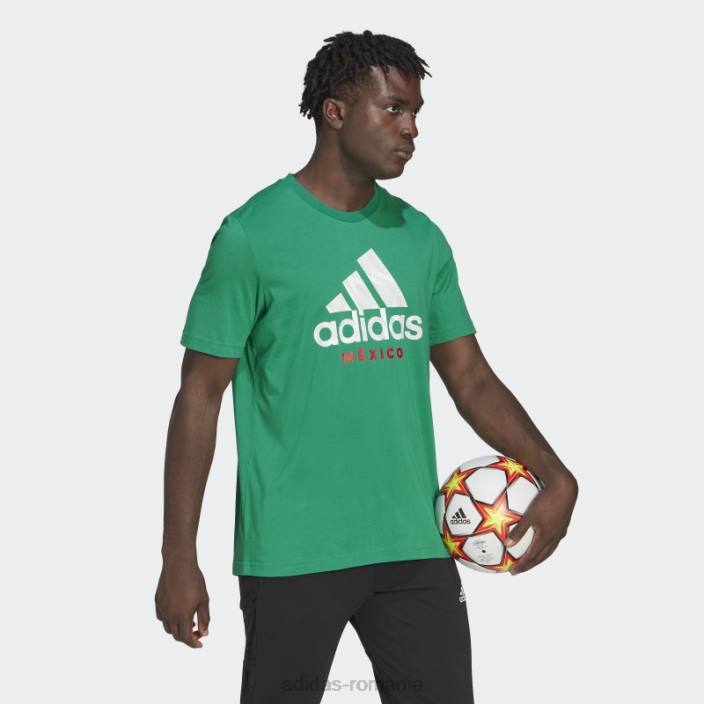 Adidas tricou grafic mexic verde bărbați verde 2JBN20732