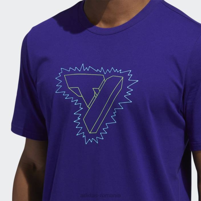 Adidas tricou grafic trae violet bărbați Violet 2JBN20678