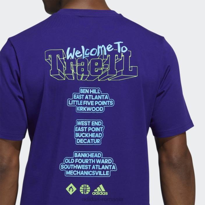 Adidas tricou grafic trae violet bărbați Violet 2JBN20678