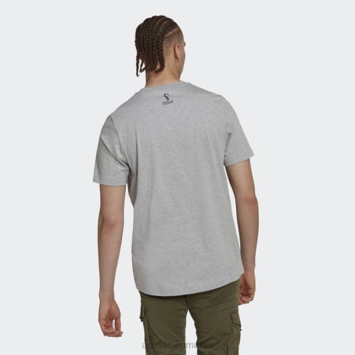 Adidas tricou gri mediu cupa mondială fifa 2022 SUA bărbați gri mediu 2JBN20201